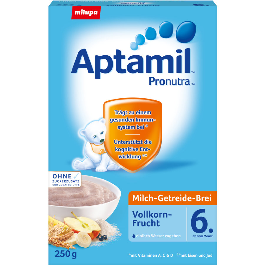 Aptamil Milchbrei Vollkorn feine Fruchte 250g