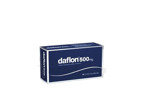 Daflon 500 mg Circulation veineuse Hémorroïde 60 Comprimés