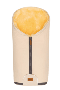 Winterfußsack für Kindersitze Pamir Gr. 0 Echtfell Ivory