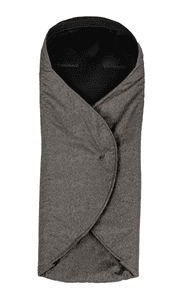 Sommer Einschlagdecke für Babyschale duneklgrau