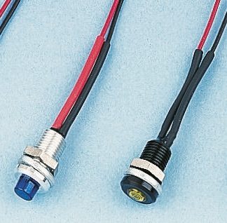 Indicatore da pannello Oxley Bianco  a LED, 12V ca, IP66, A filo, foro da 6.4mm