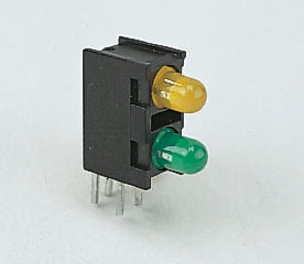 Indicatore LED per PCB Verde, rosso Schurter, Right-angle