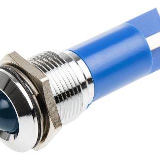 Indicatore da pannello RS PRO Blu  a LED, 12V ca/cc, Sporgente, foro da 16mm