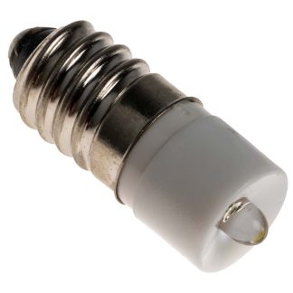 Lampada per indicatori RS PRO, lunga 25.25mm, Ø 10mm, 24V ca/cc, luce color Bianco, 2070mcd, Chip singolo da 100000h