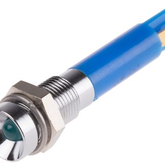 Indicatore da pannello RS PRO Blu  a LED, 24V cc, Ad incasso, foro da 6mm