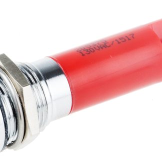 Indicatore da pannello RS PRO Rosso  a LED, 130V ca, IP67, Sporgente, foro da 12mm