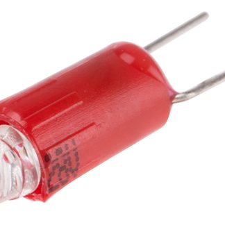 Lampada per indicatori RS PRO, lunga 17mm, Ø 4.25mm, 28V ca/cc, luce color Rosso, 85mcd, Chip singolo, lampada 3 mm da