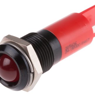 Indicatore da pannello RS PRO Rosso  a LED, 24 → 36V cc, Sporgente, foro da 14mm