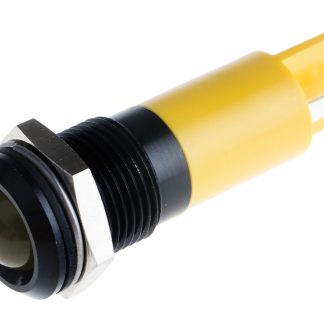 Indicatore da pannello RS PRO Giallo  a LED, 24 → 36V cc, Sporgente, foro da 14mm