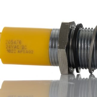 Indicatore da pannello RS PRO Giallo  a LED, 24V ca/cc, IP67, Sporgente, foro da 14mm