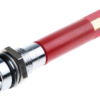 Indicatore da pannello RS PRO Rosso  a LED, 12V, IP67, Ad incasso, foro da 8mm
