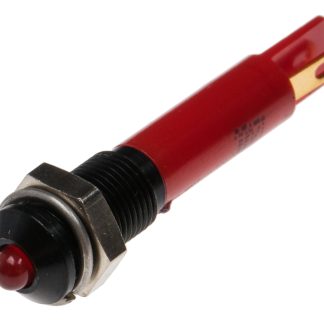 Indicatore da pannello RS PRO Rosso  a LED, 12V cc, Sporgente, foro da 6mm