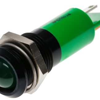 Indicatore da pannello RS PRO Verde  a LED, 24V ca, Sporgente, foro da 14mm
