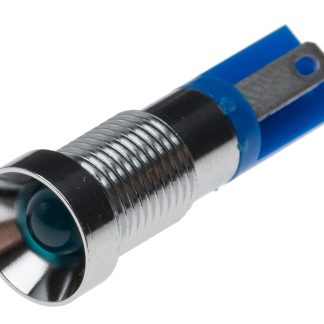 Indicatore da pannello RS PRO Blu  a LED, 2V cc, Ad incasso, foro da 8mm