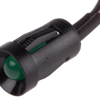 Indicatore da pannello RS PRO Verde  a LED, 2V cc, Ad incasso, foro da 8mm