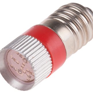 Lampada per indicatori RS PRO, lunga 28mm, Ø 10mm, 48V ca/cc, luce color Rosso, 70/70mcd, Multichip da 100000h con base
