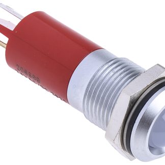 Indicatore da pannello RS PRO Rosso  a LED, 24V ca/cc, IP67, Sporgente, foro da 14mm