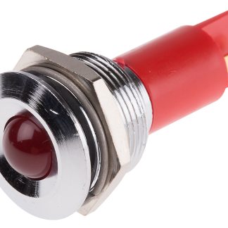 Indicatore da pannello RS PRO Rosso  a LED, 24V ca/cc, IP67, Sporgente, foro da 19mm