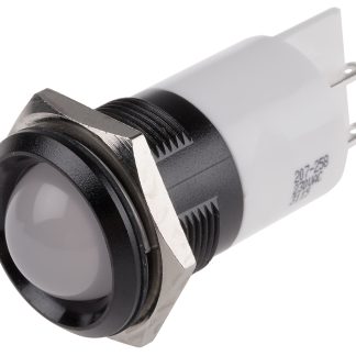 Indicatore da pannello RS PRO Bianco  a LED, 230V ca, IP67, Sporgente, foro da 22mm