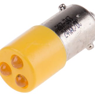 Indicatore da pannello RS PRO Giallo, 24V ca/cc, foro da 25 x 10mm
