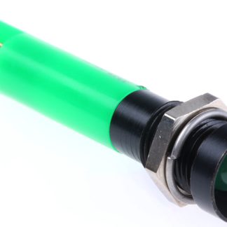 Indicatore da pannello RS PRO Verde  a LED, 12V cc, Ad incasso, foro da 8mm