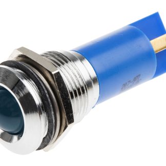 Indicatore da pannello RS PRO Blu  a LED, 24V ca/cc, Sporgente, foro da 16mm