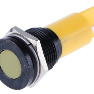 Indicatore da pannello RS PRO Giallo  a LED, 24V ca/cc, A filo, foro da 16mm