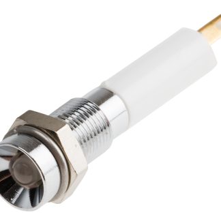 Indicatore da pannello RS PRO  a LED, 12V cc, Ad incasso, foro da 6mm