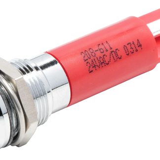 Indicatore da pannello RS PRO Rosso  a LED, 24V ca/cc, IP67, Sporgente, foro da 12mm