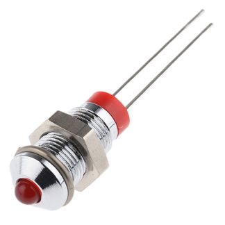 Indicatore da pannello RS PRO Rosso  a LED, 2V cc, Sporgente, foro da 6mm