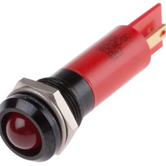 Indicatore da pannello RS PRO Rosso  a LED, 12V ca/cc, IP67, Sporgente, foro da 12mm