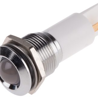 Indicatore da pannello RS PRO Bianco  a LED, 130V ca, Sporgente, foro da 16mm