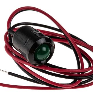 Indicatore da pannello RS PRO Verde  a LED, 12V cc, Sporgente, foro da 12mm