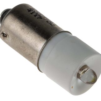 Lampada per indicatori RS PRO, lunga 24mm, Ø 10mm, 6V ca/cc, luce color Bianco, 2070mcd, Chip singolo da 100000h con