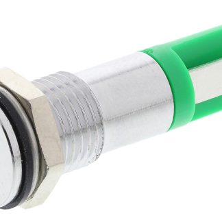Indicatore da pannello RS PRO Verde  a LED, 2V cc, A filo, foro da 8mm