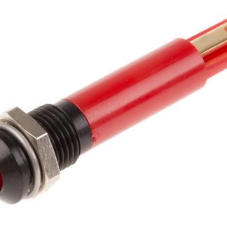 Indicatore da pannello RS PRO Rosso LED lampeggiante, 12V cc, Sporgente, foro da 8mm