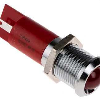 Indicatore da pannello RS PRO Rosso  a LED, 12V cc, Sporgente, foro da 14mm