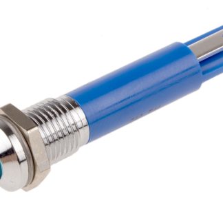 Indicatore da pannello RS PRO Blu  a LED, 12V cc, Sporgente, foro da 8mm