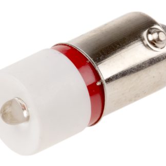Lampada per indicatori RS PRO, lunga 24mm, Ø 10mm, 48V ca/cc, luce color Rosso, 990mcd, Chip singolo da 100000h con