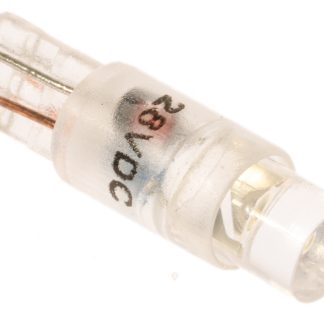 Lampada per indicatori RS PRO, lunga 16.75mm, Ø 5.75mm, 28V cc, luce color Bianco, 900mcd, Chip singolo da 100000h con