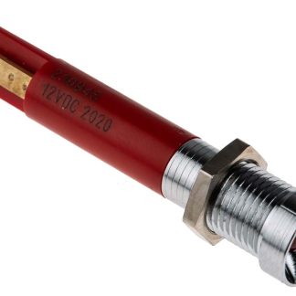 Indicatore da pannello RS PRO Rosso  a LED, 12V cc, Ad incasso, foro da 8mm