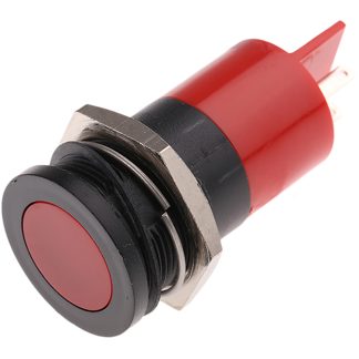 Indicatore da pannello RS PRO Rosso  a LED, 12V, A filo, foro da 22mm
