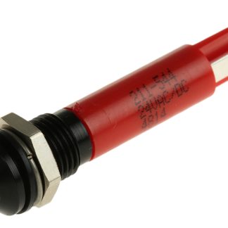 Indicatore da pannello RS PRO Rosso  a LED, 24V ca/cc, IP67, Sporgente, foro da 8mm