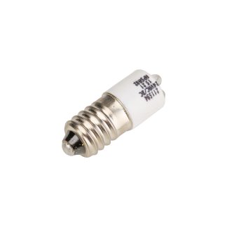 Lampada per indicatori RS PRO, lunga 26.5mm, Ø 10mm, 24V ca/cc, luce color Bianco, 3 x 2070mcd, Multichip con base E10
