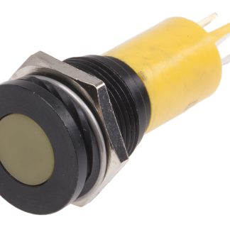 Indicatore da pannello RS PRO Giallo  a LED, 12V, A filo, foro da 16mm
