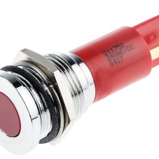 Indicatore da pannello RS PRO Rosso a LED, 24V ca/cc, A filo, foro da 16mm