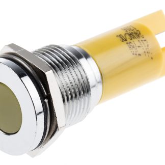 Indicatore da pannello RS PRO Giallo  a LED, 24V ca/cc, A filo, foro da 16mm