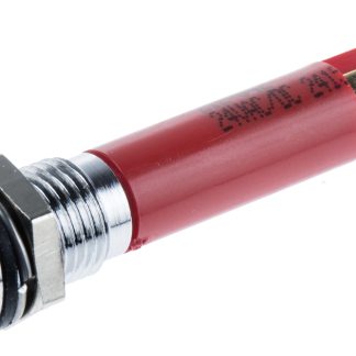 Indicatore da pannello RS PRO Rosso  a LED, 24V cc, IP67, Sporgente, foro da 8mm