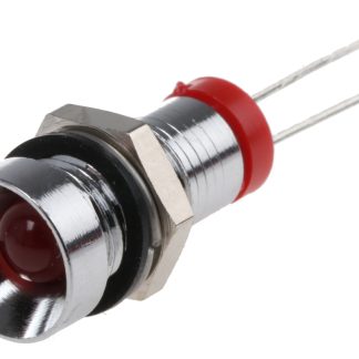 Indicatore da pannello RS PRO Rosso  a LED, 2V cc, IP67, Ad incasso, foro da 8mm