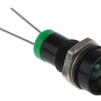 Indicatore da pannello RS PRO Verde  a LED, 2V cc, IP67, Ad incasso, foro da 8mm